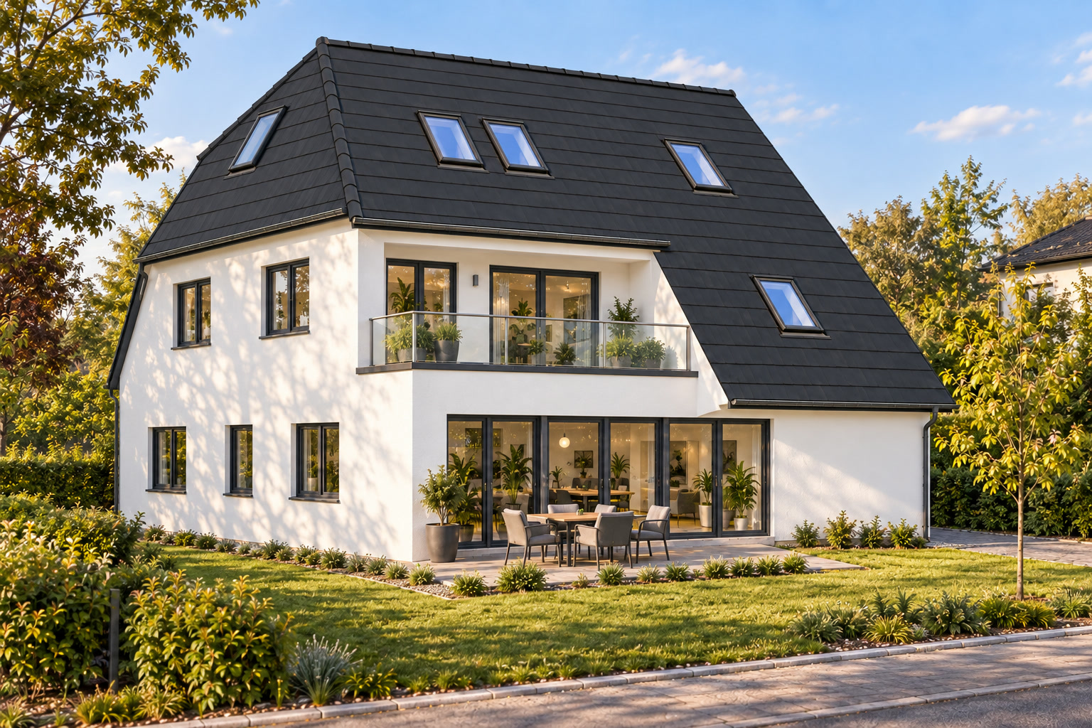 Das Haus von links · Visualisierung und Gestaltungsvorschlag